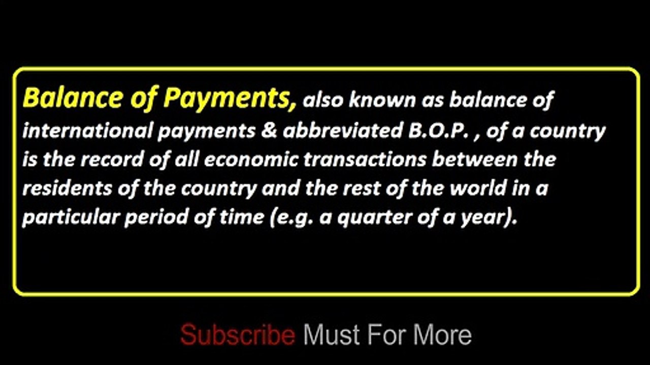 balance of payment complete briefing