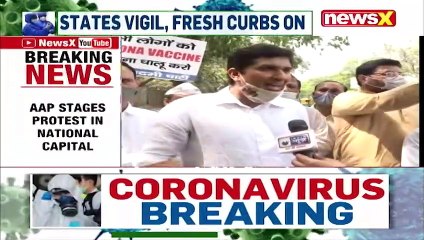 AAP Stages Protest In Delhi Seek Vaccination For All NewsX