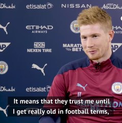De Bruyne 'proud and excited' to sign contract extension with Man City