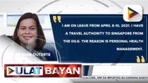 Biyahe sa Singapore para sa personal health management, kinumpirma ni Davao City Mayor Sara Duterte-Carpio
