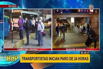 Así se desarrolla el paro de transportistas de 24 horas