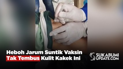 Heboh Jarum Suntik Vaksin Tak Tembus Kulit Kakek Ini