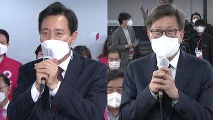 지상파 3사 출구조사 결과, 오세훈-박형준 승리 예측 / YTN
