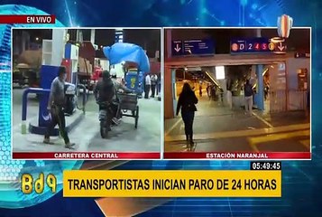 Así se desarrolla el paro de transportistas de 24 horas