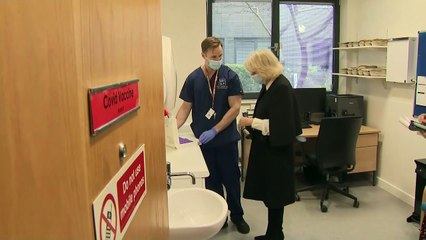 Duchess of Cornwall visits London vaccination centre