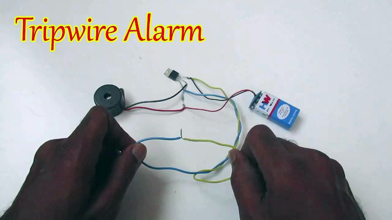Simple DIY Tripwire Alarm  How to Make A Tripwire Alarm At Home