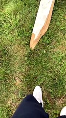 Car Lands High up in Stack of Fruit Bins