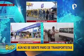 Así se desarrolla el paro de transportistas de 24 horas