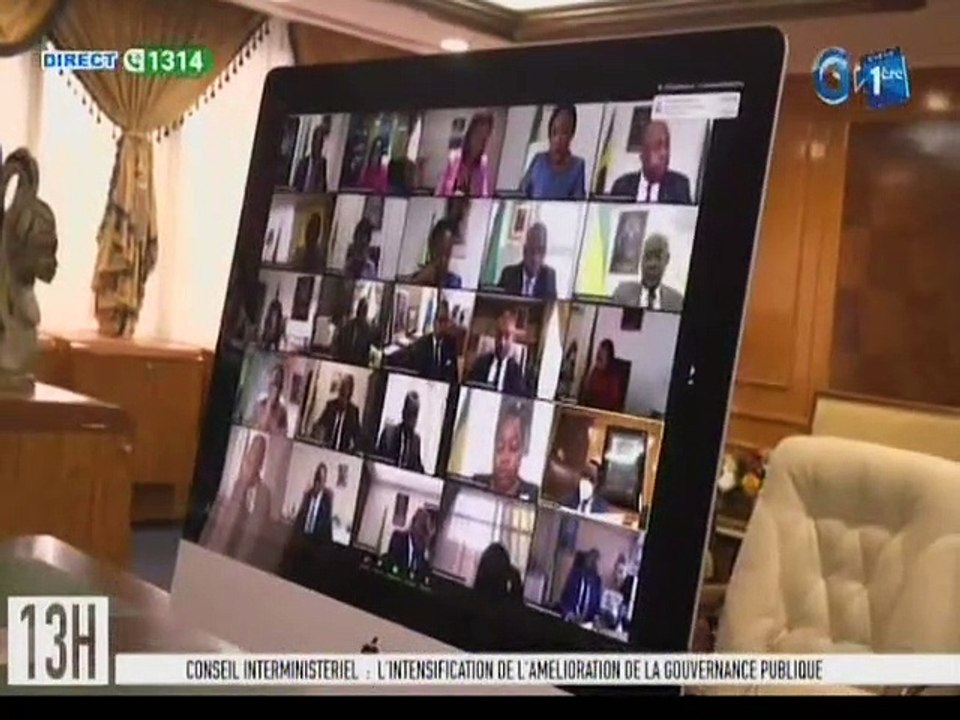 RTG/ Conseil interministériel sur l’amélioration de la gouvernance publique en présence du premier ministre par visio-conférence
