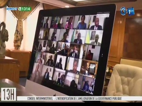 RTG/ Conseil interministériel sur l’amélioration de la gouvernance publique en présence du premier ministre par visio-conférence