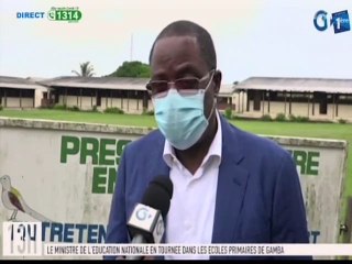 RTG/ Visite des écoles primaires de Gamba par le Ministre de l’éducation