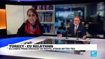 Turkey-EU relations, EU chiefs press Erdogan on rights, stress better ties