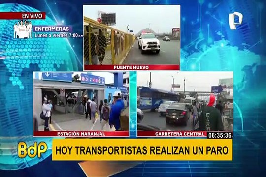 Así se desarrolla el paro de transportistas de 24 horas