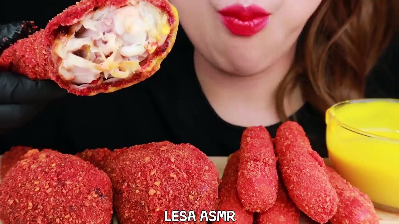 Asmr Hot Cheetos Chicken, Cheese Sticks 치킨 먹방 R...