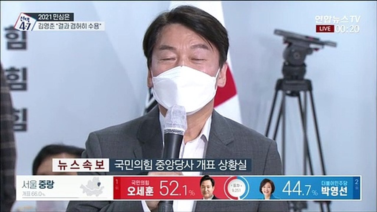 [현장연결] 안철수 "야권 단일화로 승리…정권 교체 교두보 마련"