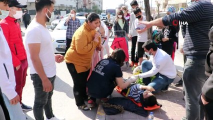 7 yaşındaki çocuğa otomobil çarptı, yakınları gözyaşlarına boğuldu