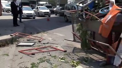 Otogar önünde feci kaza! Kaldırımda beklerken üzerine asansör düştü