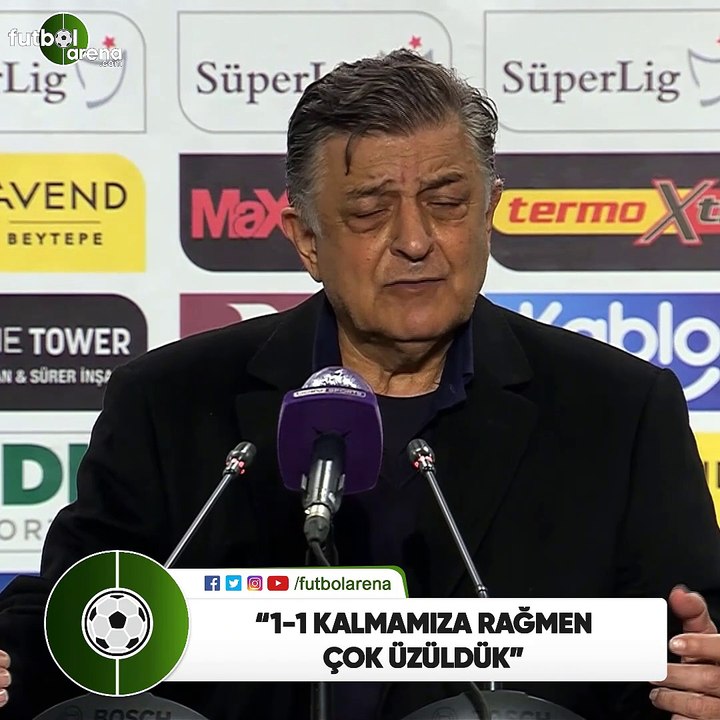 Yılmaz Vural: "1-1 kalmamıza rağmen çok üzüldük"