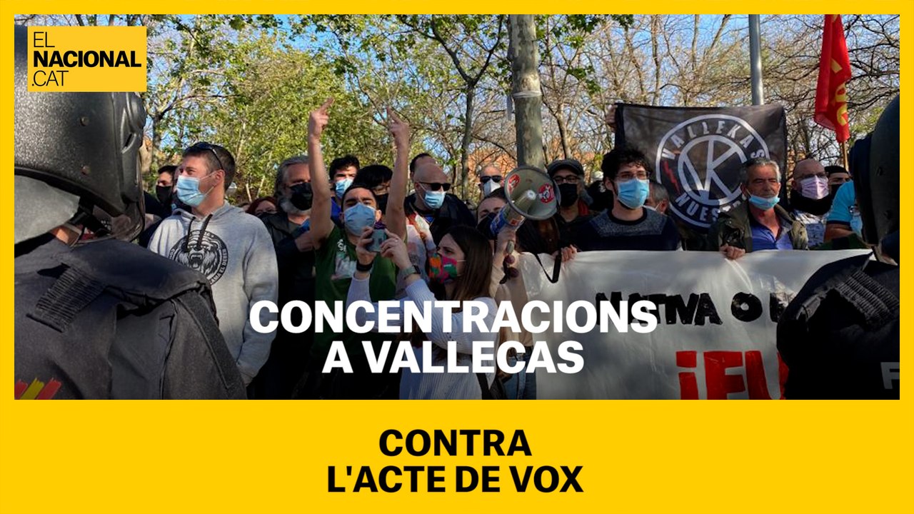 Concentracions a Vallecas contra l'acte de Vox