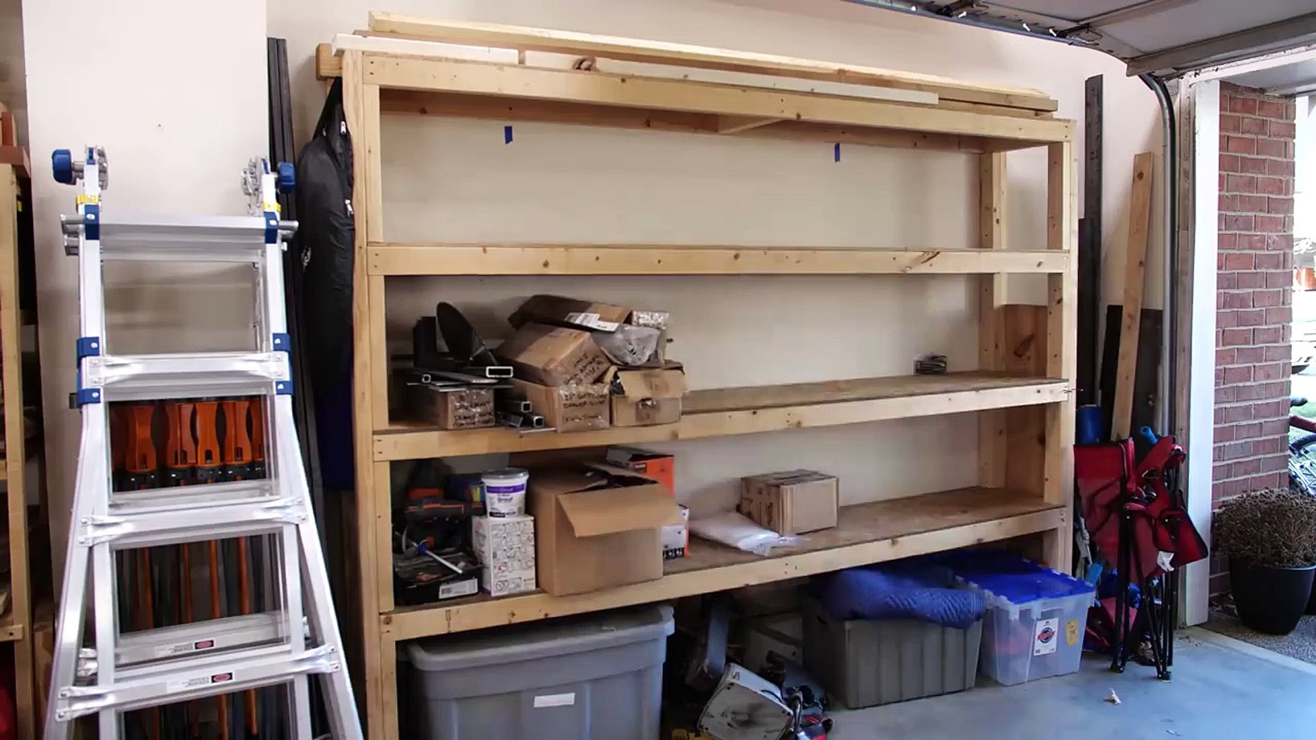 Super Efficient 2x4 Garage Shelves