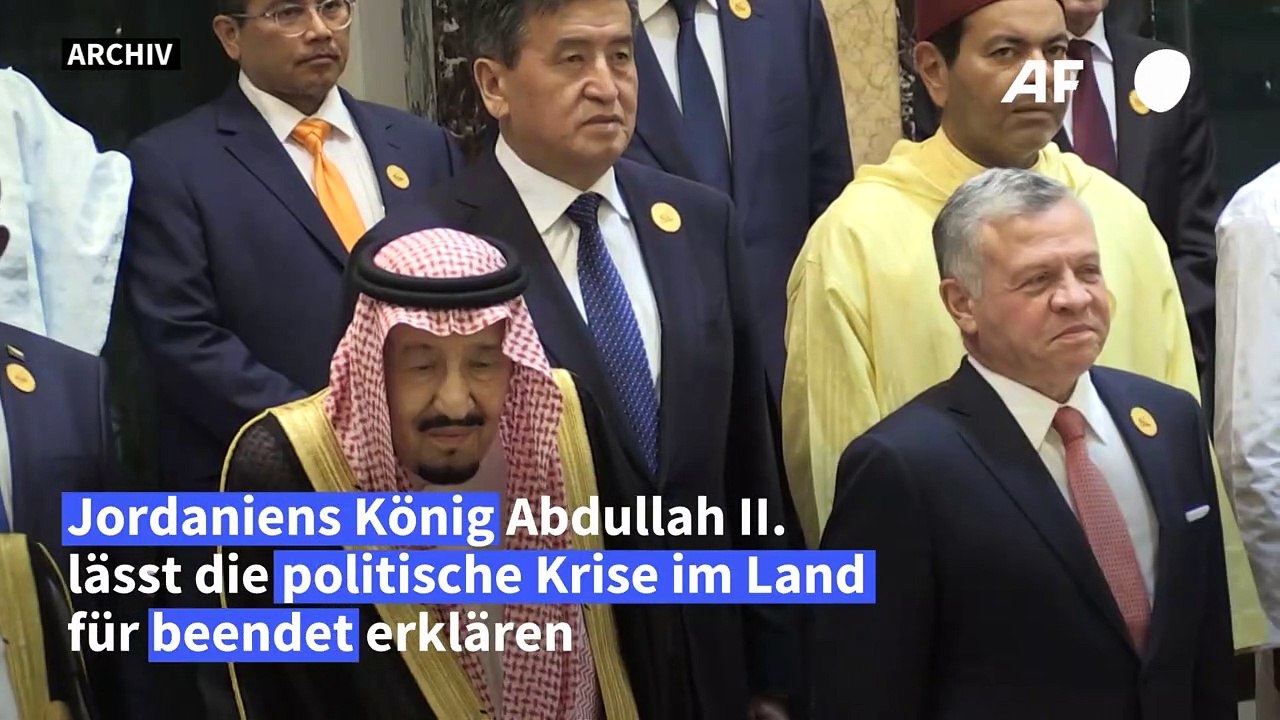 Jordaniens König: Politische Krise 'ist vorbei'