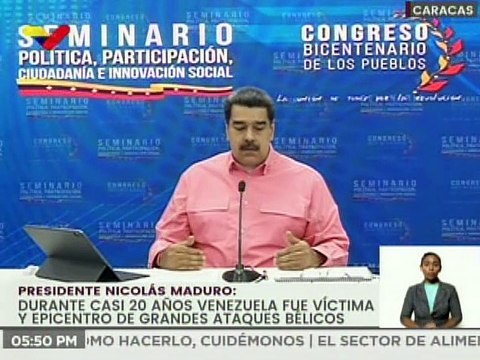 Pdte. Maduro: Los imperios pretenden con sus ejércitos y armas rendir a los pueblos antes de combatir
