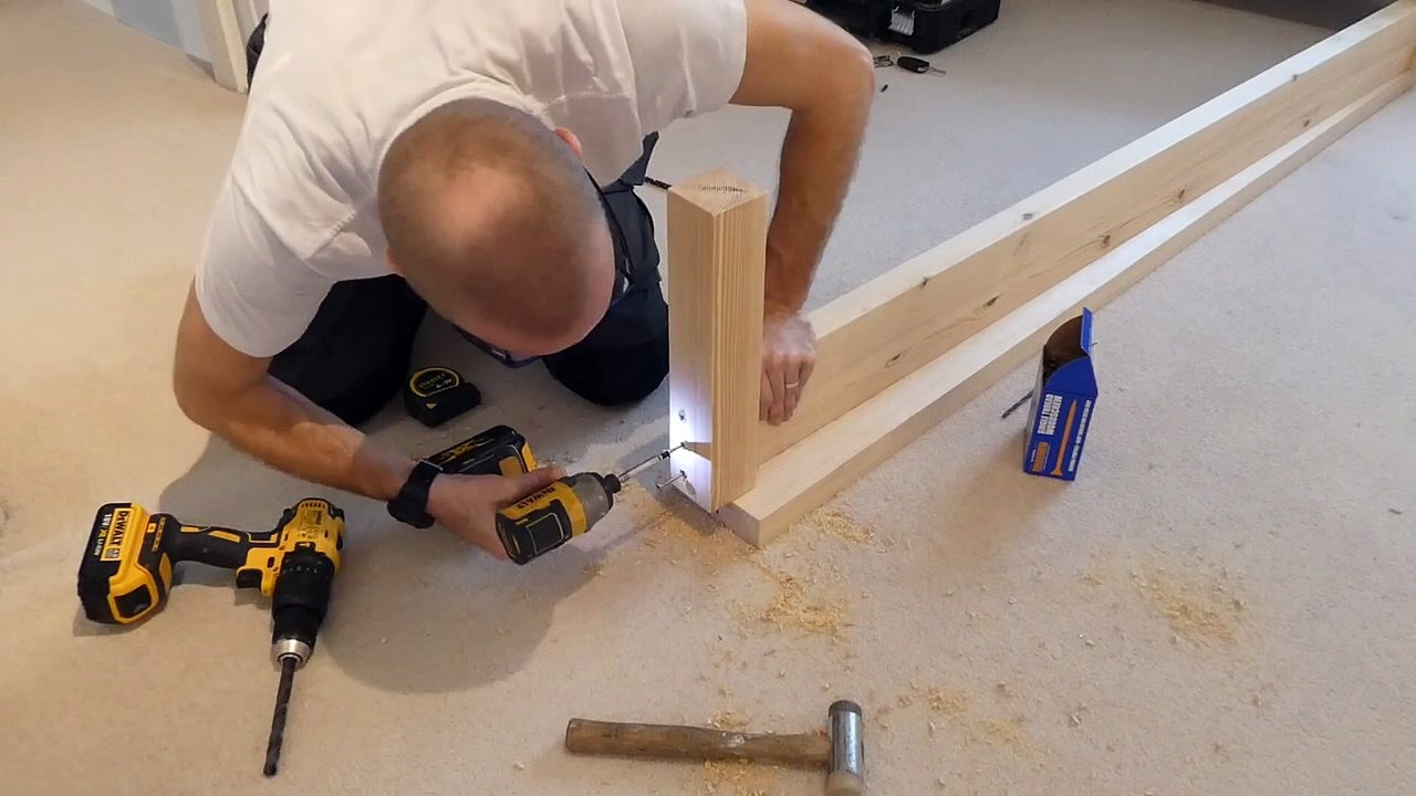 How To Make Your Own Wooden Bed Frame - Super King Size - Diy