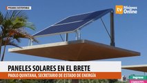 Paneles solares en el Brete Nota a Paolo Quintana, secretario de estado de energía