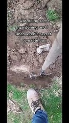 Coffre enfoui dans son jardin