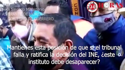 Félix Salgado Macedonio aspirante a la gubernatura de #Guererro durante la protesta  en el TEPJF