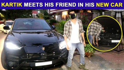 Kartik Aaryan & His Friend Touches New Car's Tyre And Seek Blessings | Humble Gesture Caught On Cam