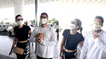 Gauhar Khan और Zaid Delhi के लिए निकले, Mumbai airport पर हुए spot | FilmiBeat