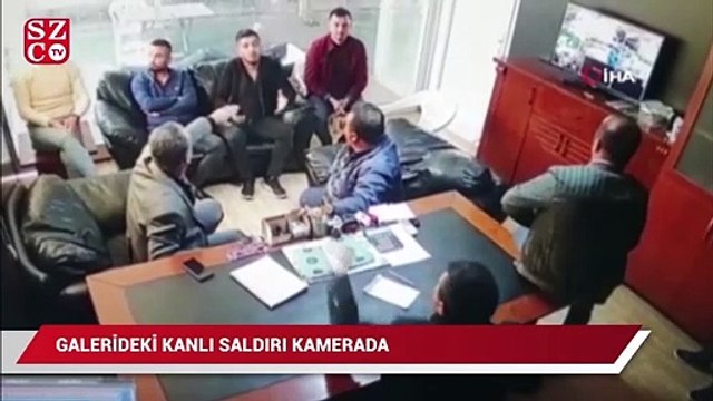 Galerideki kanlı saldırı kamerada