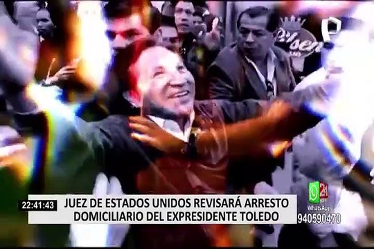 Juez de Estados Unidos revisará arresto domiciliario del expresidente Alejandro Toledo