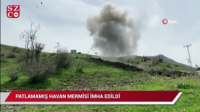 Arazide bulunan patlamamış havan mermisi imha edildi