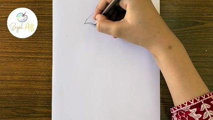 How To Draw A Girl With Umbrella Step By Step / Easy Drawing For Girls Step By Step