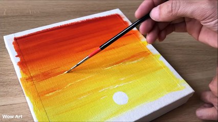 Daily Challenge #34 / Easy Art  /  Power Lines At Sunset Painting