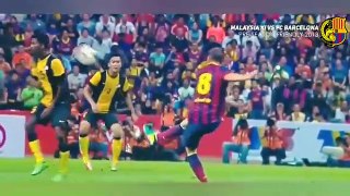 (VIDEO) Pre-Season Friendly  2013 - Malaysia (3) vs Barcelona First Team (1) - Barcelona's humiliation by Malaya Tiger