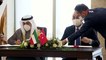 Dışişleri Bakanı Mevlüt Çavuşoğlu, Kuveyt Dışişleri Bakanı ve Kabine İşlerinden Sorumlu Devlet Bakanı Şeyh Ahmed Nasır Muhammed es-Sabah ile ortak basın toplantısı düzenledi.