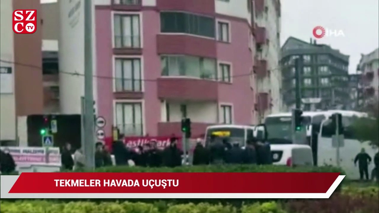 Kaza sonrası silahlar patladı, tekmeler havada uçuştu