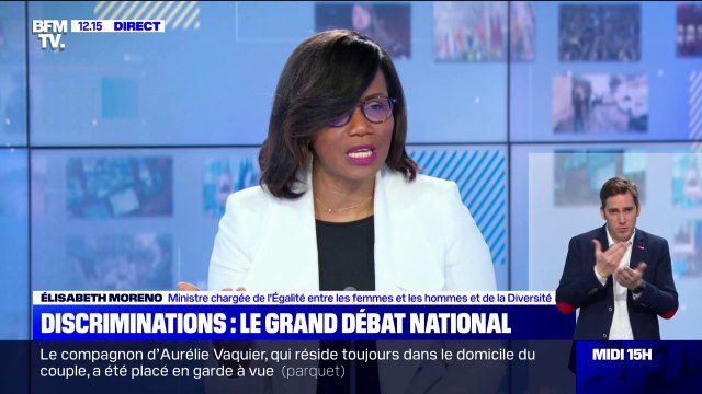 Consultation sur les discriminations: pour Élisabeth Moreno il faut éduquer, informer, sensibiliser