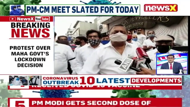 Traders Group Stages Protests In Pune Protest Against Lockdown Decision NewsX