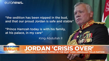 'Sedition has been nipped in the bud,' says Jordan's King Abdullah II