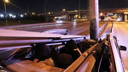 Kazada yaralanan arkadaşının ailesini hastaneye götürdü, dönüş yolunda takla attı