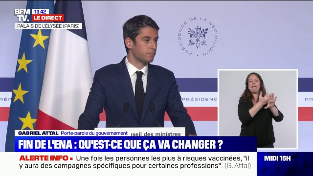 Fin de l'ENA: pour Gabriel Attal, il s'agit de rendre la haute fonction publique plus efficace, plus attractive