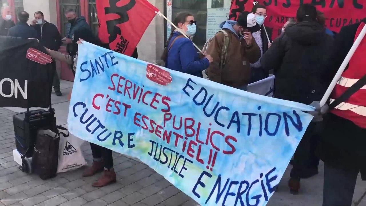 Manifestation contre les suppressions de postes dans la fonction publique