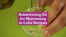 Substituting Oil for Shortening in Cake Recipes