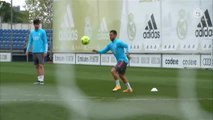 Hazard sigue trabajando con normalidad mientras que Carvajal lo hace en solitario