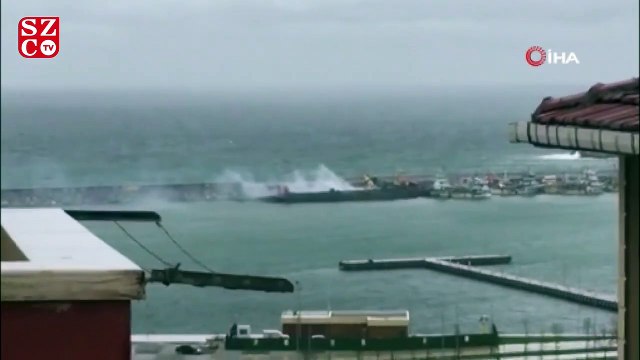 Şile’de gemide yangın paniği