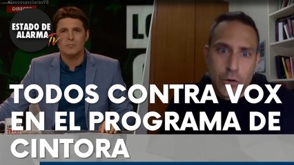 Todos contra Vox en el programa de TVE de Jesús Cintora, donde asumen el discurso de Podemos